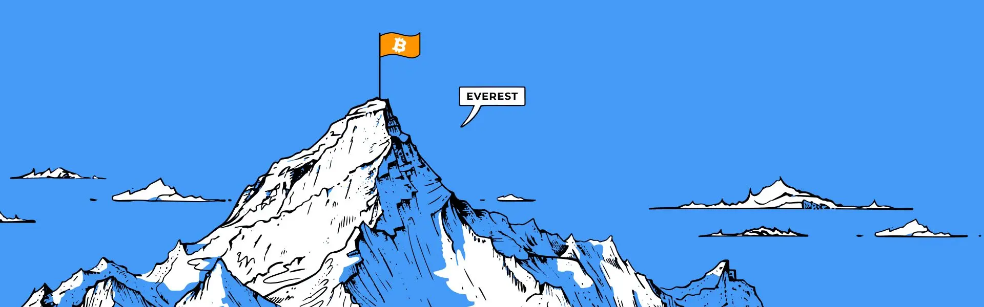 На вершині гори Еверест планують підняти прапор з логотипом Біткоїну.